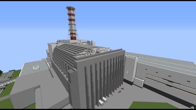 СТРОИТЕЛЬСТВО САРКОФАГА НА ВЗОРВАННЫМ РЕАКТОРОМ РБМК-1000 НА КАРТЕ ЧАЭС В МАЙНКРАФТЕ