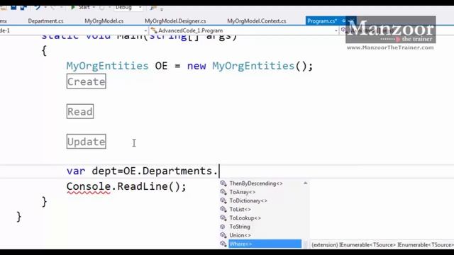 Performing CRUD Operations II (Advanced Entity Framework Part - 19 of 20)