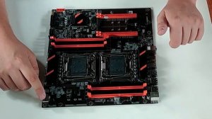 Двупроцессорная китайская материнская плата QIYIDA x99 2011 v3