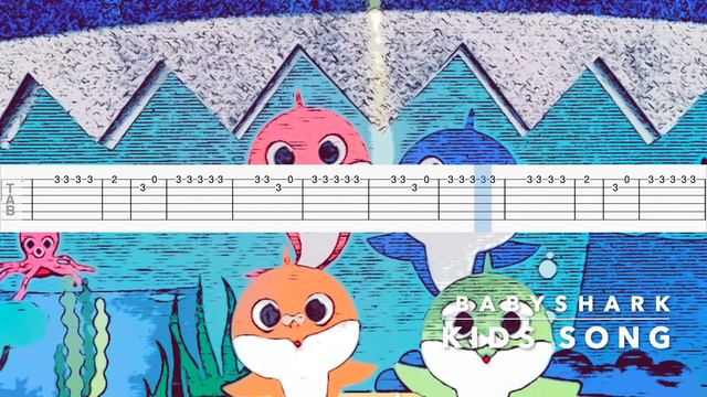 BABY SHARK - Kids Song Guitar Tab/Tutorial смотреть онлайн