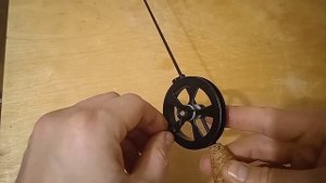 Удочка зимняя ручной работы FT-1 FIN CLASSIC BLACK magnet, для ловли на безнасадку