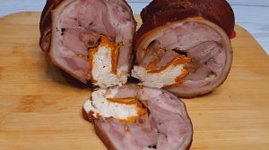 Рулет из свиной рульки в луковой шелухе.mp4