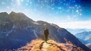 Арт футаж человек космос и природа! Art footage man space and nature!