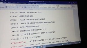 Shortcut keys/Commands for MS files (word Excel PowerPoint)