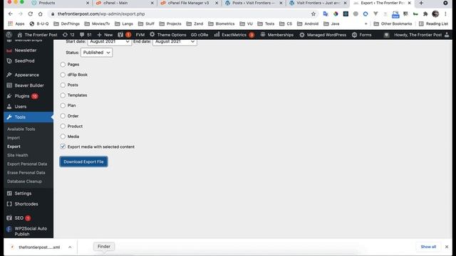 Import posts from a WordPress website to another WordPress website with media and photos