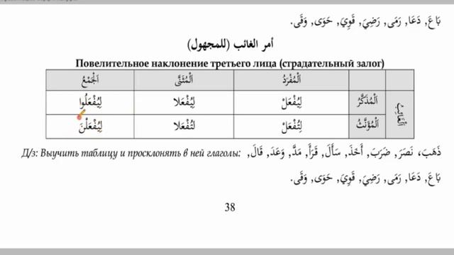 Морфология (الصرف). Урок 30 أمر الغائب смотреть онлайн