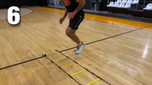 РАБОТА НОГ С ПОМОЩЬЮ КООРДИНАЦИОННОЙ ЛЕСТНИЦЕ