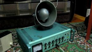 Тест усилителя 100У-101 с громкоговорителем ГР1-Е