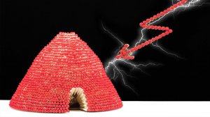 Match Chain Reaction Volcano Eruption Amazing Fire Domino