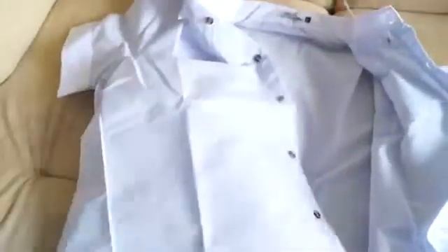 Мужская рубашка с коротким рукавом голубого цвета смотреть онлайн