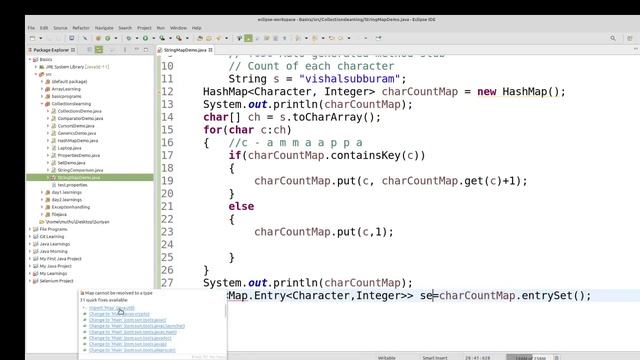 Java Collection in Tamil - HashMap String Interview Programs in Tamil - Payilagam - Muthuramalingam