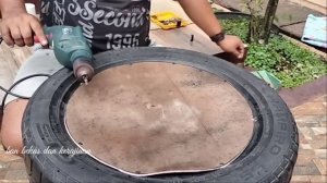 How to quickly make a sofa chair from used tires