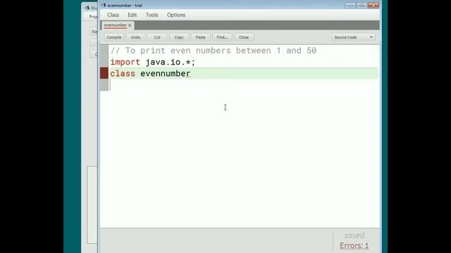 ICSE Java Problems Class 9 - How to print even numbers between 1 and 50 in Java by for looping?