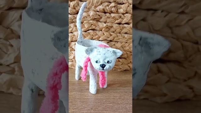 Декор Кот из пластиковой бутылки #diy #декор #поделки #ваза смотреть онлайн