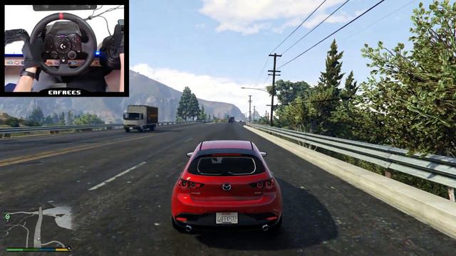 GTA 5 - Mazda 3 Hatchback / Logitech G923 Steering Wheel Gameplay