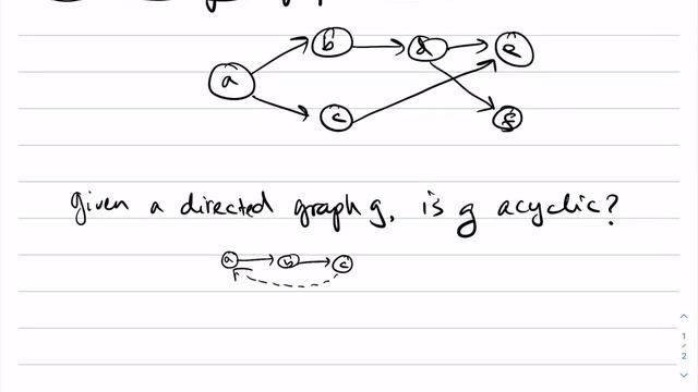 Graph Algorithms: Depth-First Search (DFS): Directed Acyclic Graphs and Topological Sort