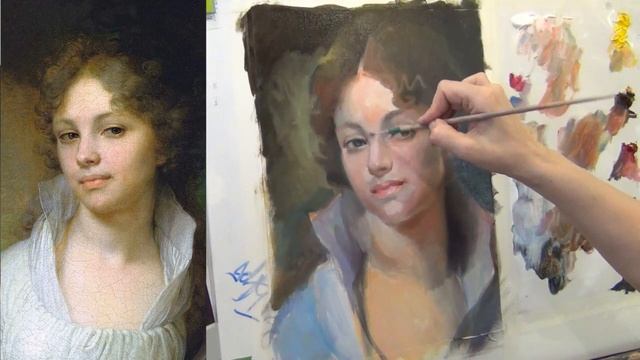 8 урок. Рисуем портрет маслом. Лопухина. Нарисовать портрет маслом, копия картины Боровиковского.