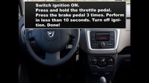 Dacia Sandero Service Maintenance Light Reset Guide