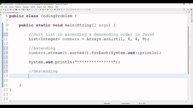Sort list in ascending & descending order | Java8 coding question answer-7 смотреть онлайн