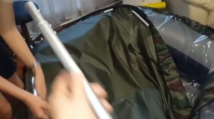 Ходовой тент трансформер на лодку ПВХ, от компании "На волне" Распаковка и сборка