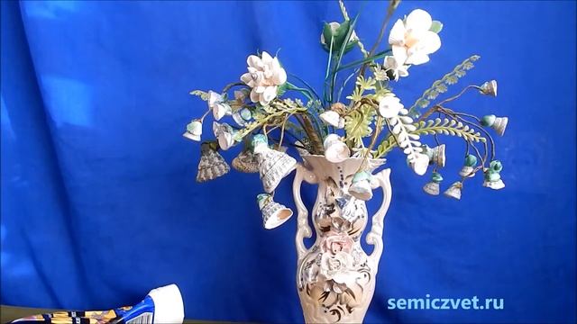 ?? Колокольчики в букете из морских ракушек своими руками