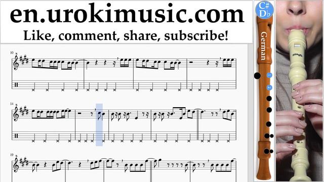 Recorder lessons (G.) Imagine Dragons - Walking the Wire Sheet Music Tutorial Part#2 um-i352 смотреть онлайн