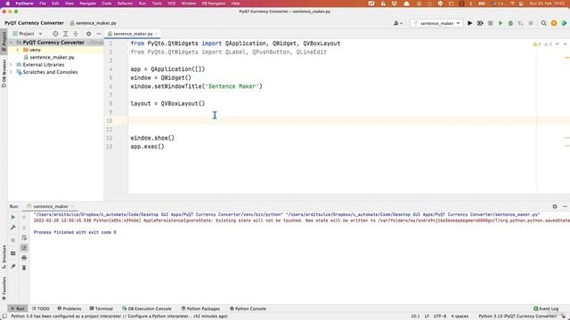 Sentence Builder GUI App with PyQt6 (Intro to PyQt6) | Automate Everything with Python