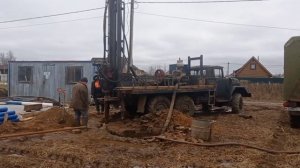 Бурение скважины 50 метров в деревне Алексеевское.