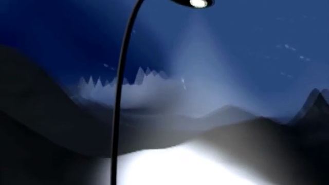 Снежная пустыня и северное сияние, снег в 3D Studio MAX смотреть онлайн