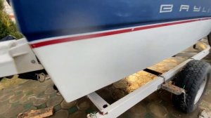 Катер Bayliner 192 отмываем своими руками от зеленухи и водорослей, 5 дней работы и он заблестел!!!