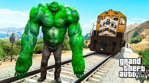 СМОЖЕТ ЛИ ХАЛК ЗОМБИ ОСТАНОВИТЬ ПОЕЗД ЭКСПЕРИМЕНТ В ГТА 5 МОДЫ! ОБЗОР МОДА В GTA 5! ИГРЫ ВИДЕО MODS