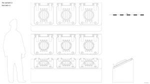 Палубный люк L (световой ). Чертёж. Deck hatch L3. Drawings.