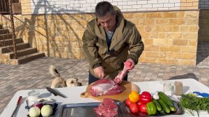 Готовим блюдо из СССР - Мясо по-Кремлевски в казане на костре, Говядина томленная рецепт