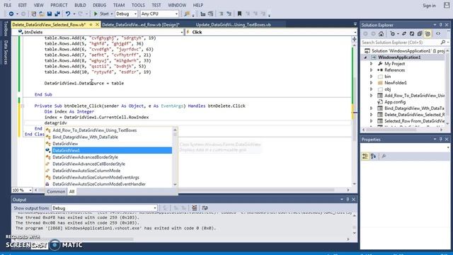 VB.NET - How To Delete A DataGridView Selected Row Using VB.NET [ With Source Code ]