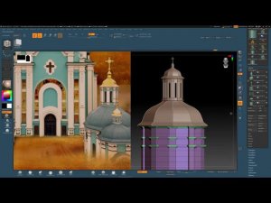 Строительство элементов храма в zbrush 2