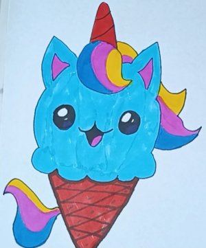 Рисование Мороженное Единорожка для детей