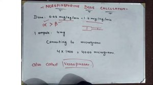 Noradrenaline calculation mcg/kg/min - noradrenaline dose calculation, Easy  Formula