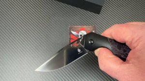 Kizer Militaw in a very cool variant !  Purple Haze fat carbon inlay with S45VN shiny DLC !!!