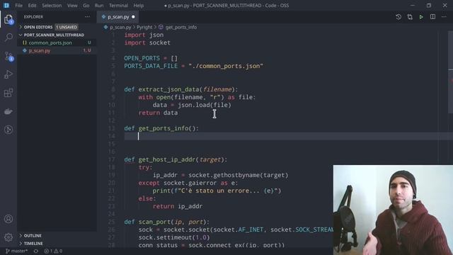 02. CREA UN PORT SCANNER TCP MULTI THREAD CON PYTHON (TUTORIAL ITALIANO 2/5) смотреть онлайн