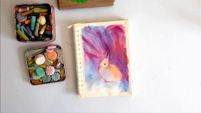 Масляная пастель. Процесс рисования с комментариями художника.