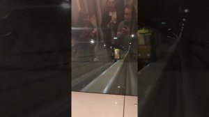 Подземный поезд между терминалами в Шереметьево