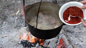 Лагман в казане готовим на природе | Laghman VKAZANE