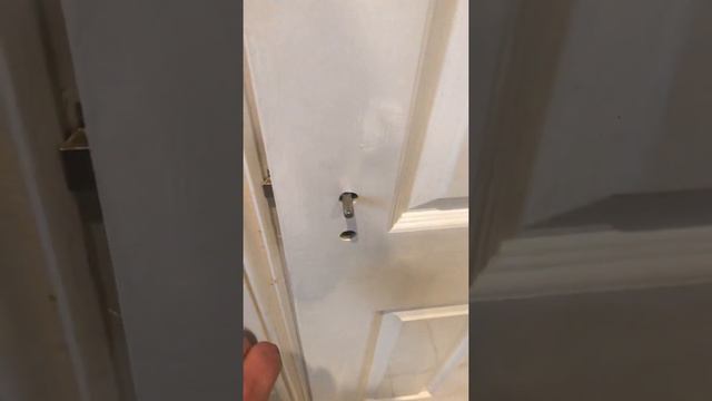 Bathroom door handle preparation