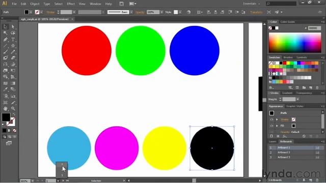 Урок 32. Работа с цветом RGB или CMYK в Adobe Illustrator. Полный курс обучение с нуля смотреть онлайн