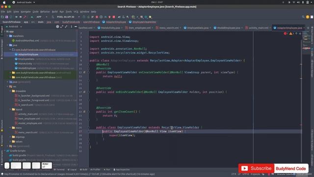Multiple Search Data RecyclerView filter "LIKE" Firebase Android Studio смотреть онлайн