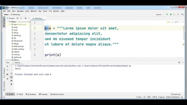 string literals in python, python programming