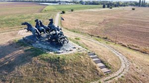 Легендарная тачанка. Каховка. Вид с высоты