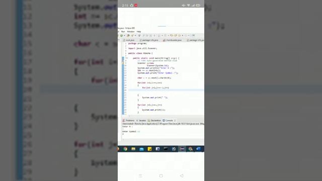 Example of java program-display the character rhombus-18356