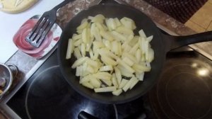Картофель жареный с капустой