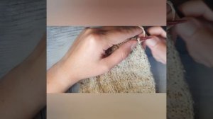 Полотенце спицами. МК из остатков пряжи